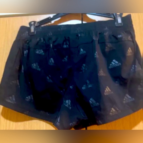 Rare Adidas Originals Trefoil Geometric Black Women's Pockets Drawstring Short S - Picture 3 of 6